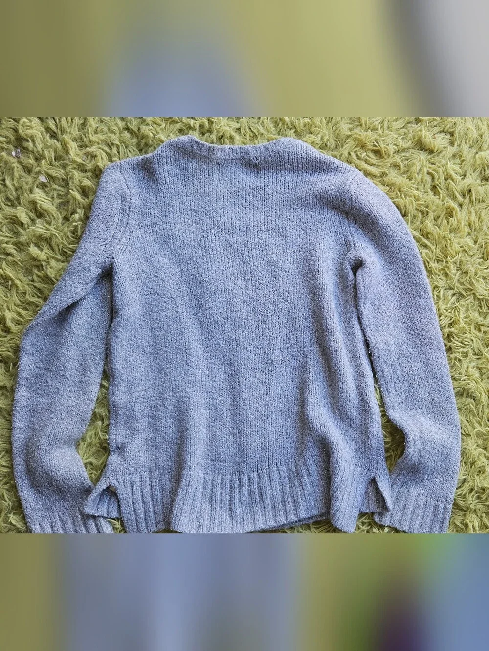 Justice Gray Sweater with Sequined Red & Green Scarf Corgi
